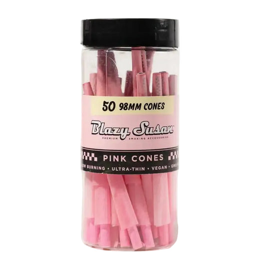 Blazy Susan Cones 50pk 98mm Pink