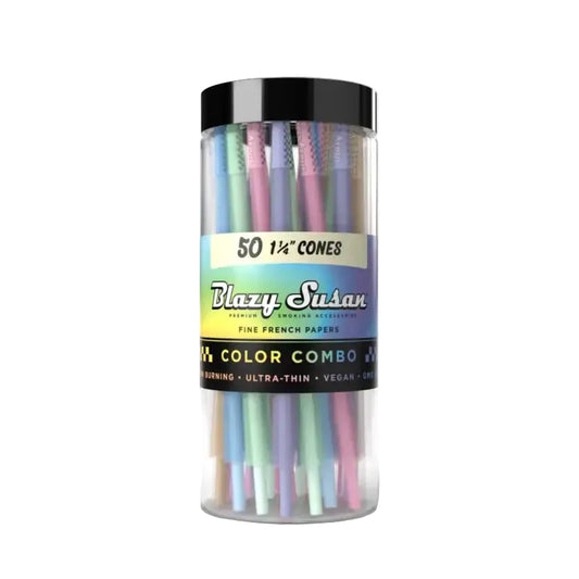 Blazy Susan Cones 50pk 1 1/4 Rainbow