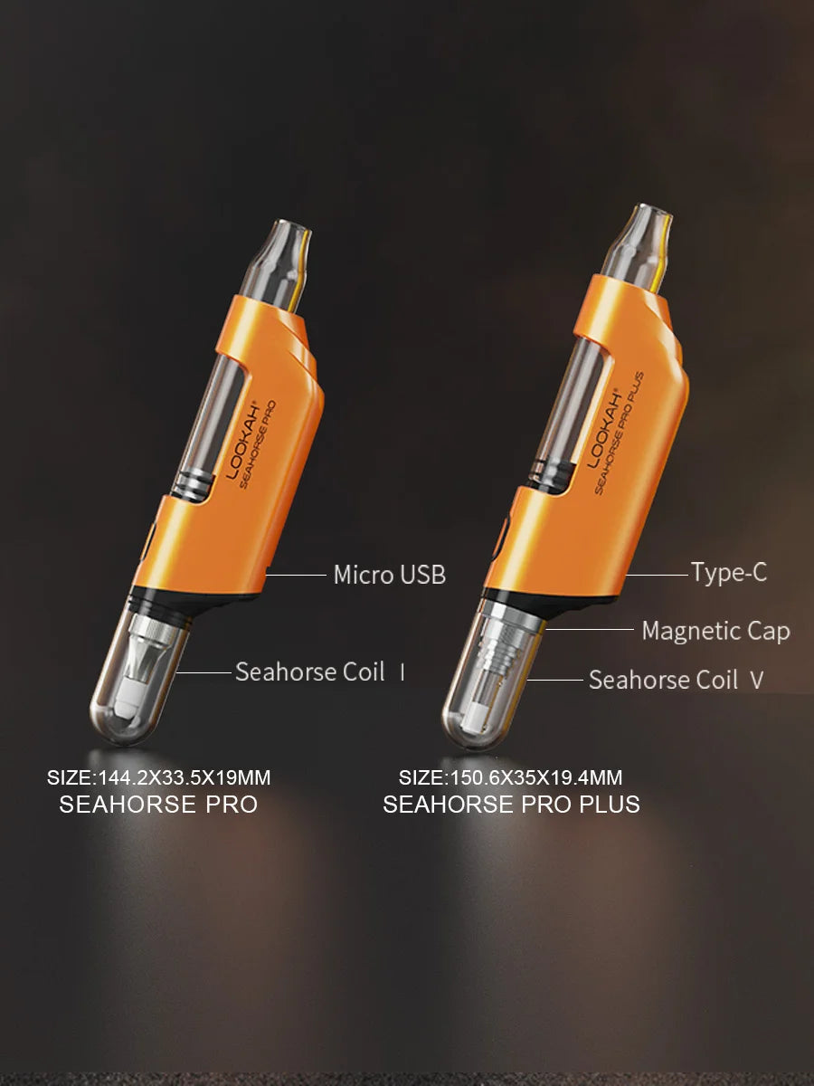 Lookah Seahorse Pro Plus Orange Black Splat