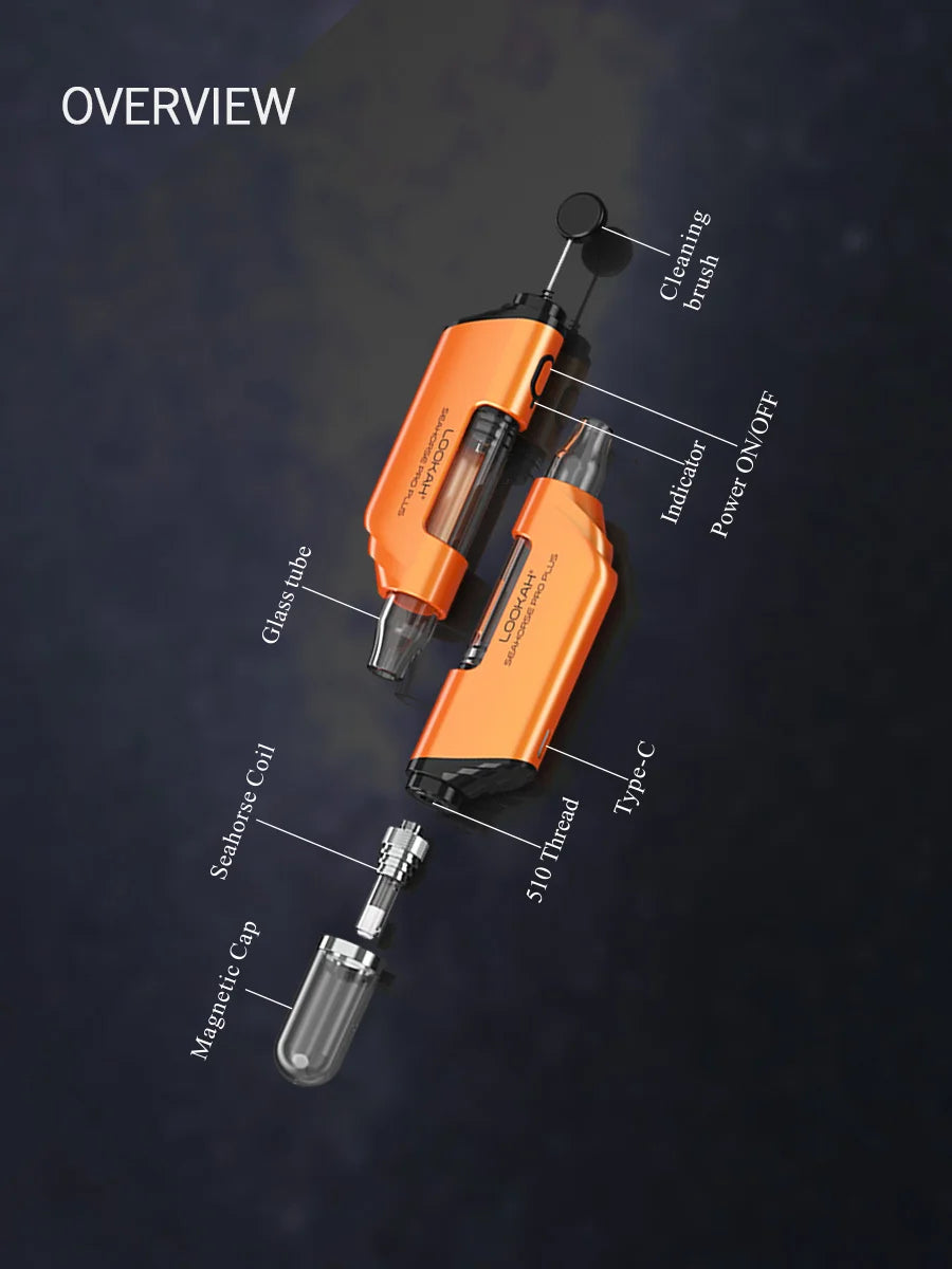 Lookah Seahorse Pro Plus Orange Black Splat