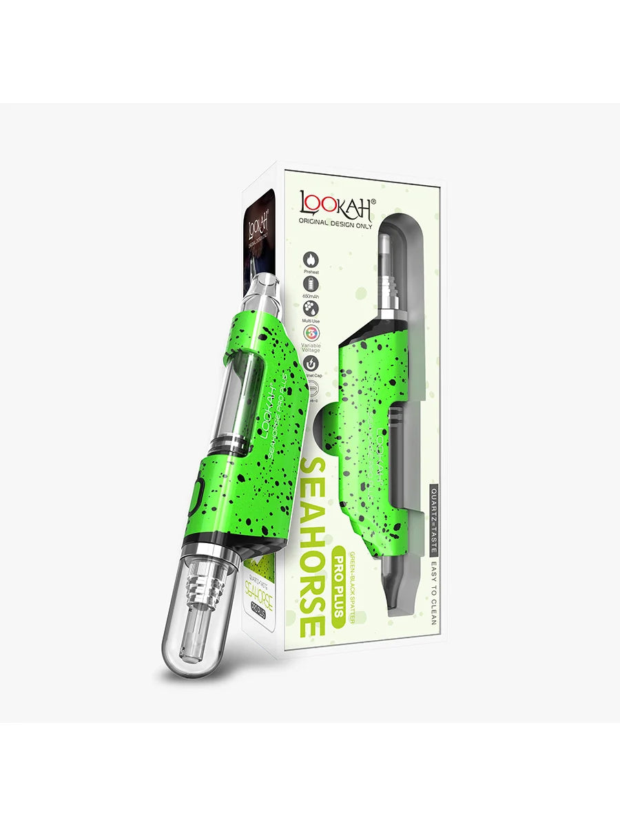 Lookah Seahorse Pro Plus Green Black Splat
